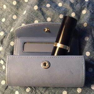 COACH blue leather lipstick case
